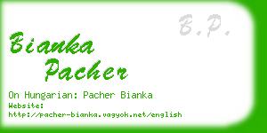 bianka pacher business card
